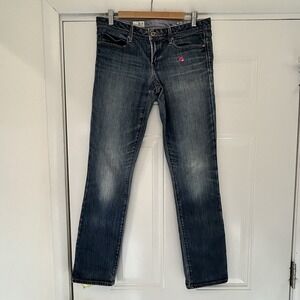 GAP 1969 REAL STRAIGHT‎ MEDIUM WASH DENIM BLUE JEANS WOMENS SIZE 29 8R Classic